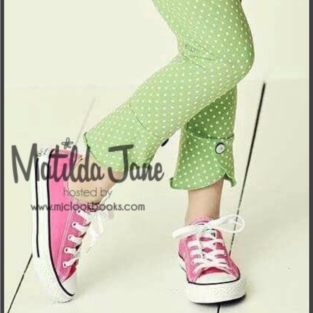 EUC Matilda Jane MJC Size 8 Coastal Leggings by Hello Lovely! Tulip Style Dot